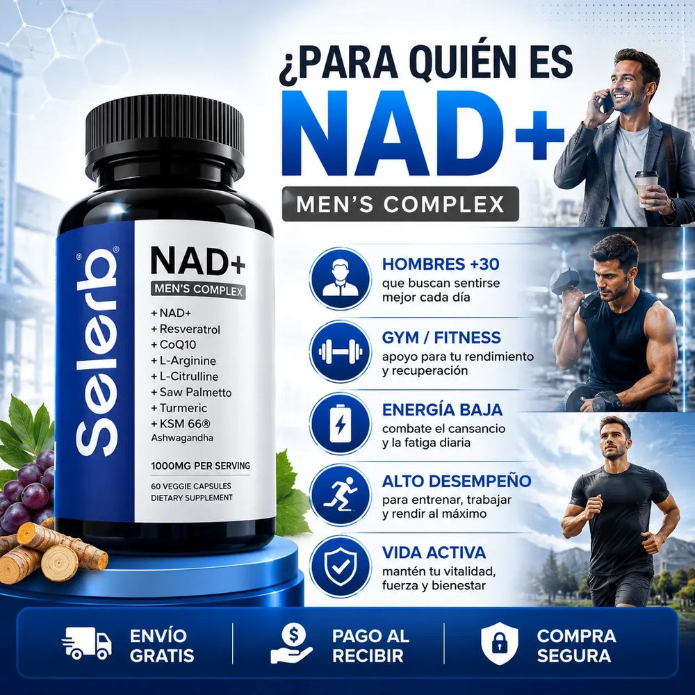 SUPLEMENTO NAD PARA HOMBRES CON RESVERATROL